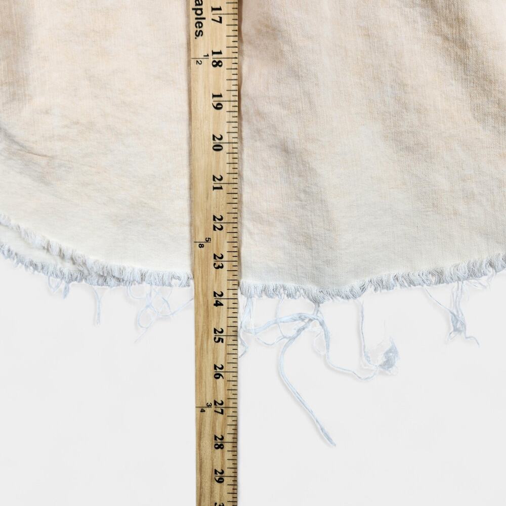 Rails Lex Shirt Women's Small Peach Acid Wash Cuffed Sleeve Linen Blend - Picture 12 of 13